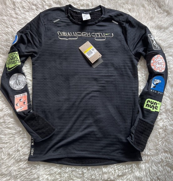 Nike Therma Fit Repel Element NYC Running LS Shirt DN7487-010 Men Sz S NWT - Picture 1 of 11